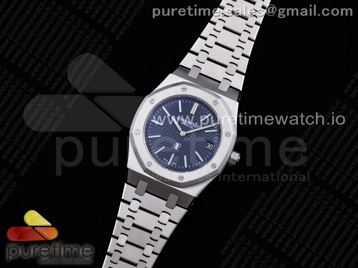 XF공장 오데마피게 로얄오크 15202 V3 블루다이얼 브슬 / Royal Oak 39mm 15202 SS XF 1:1 Best Edition Blue Textured Dial on SS Bracelet A2121 V3
