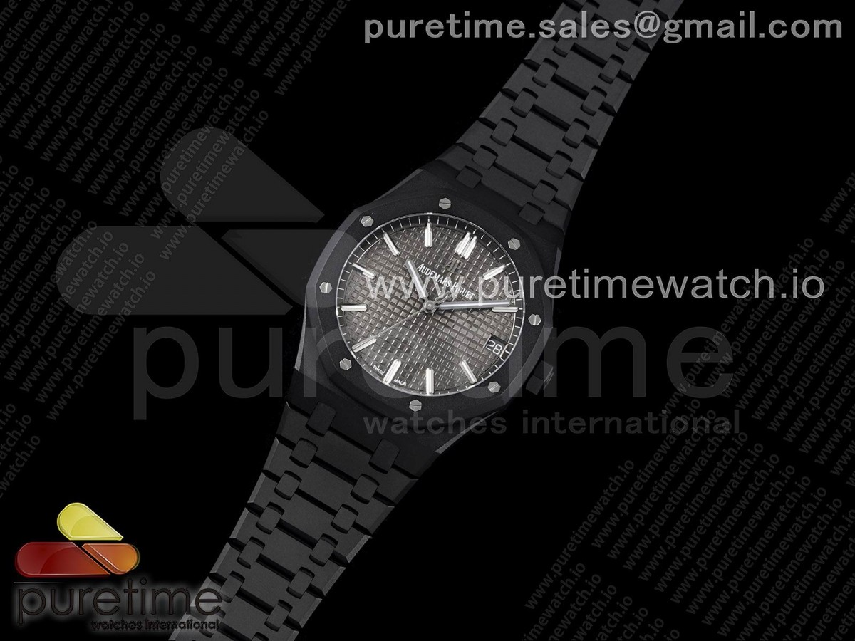 ZF공장 V2 오데마피게 로얄오크 15500 DLC 그레이다이얼 브슬 / Royal Oak 41mm 15500 DLC ZF 11 Best Edition Gray Textured Dial on SS Bracelet A4302 V2