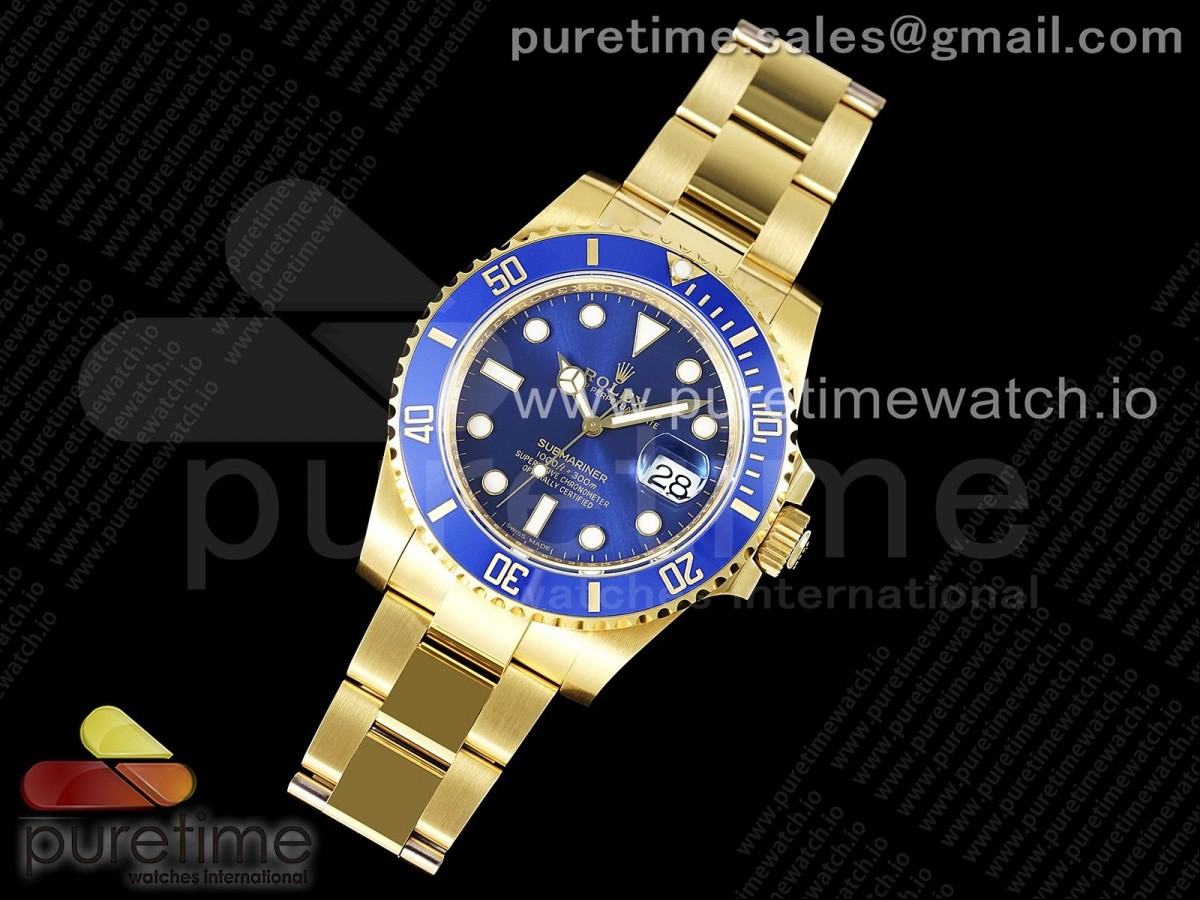 VS공장 롤렉스 서브마리너 116618 40MM 금통 블루 옐로우골드 / Submariner 116618 LB Blue Ceramic YG Plated 904L Steel VSF 11 Best Edition VS3135
