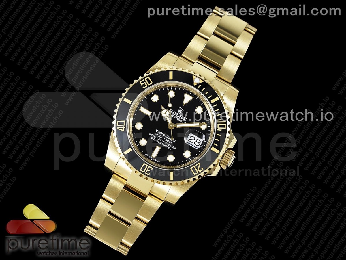 GM공장 롤렉스 서브마리너 블랙데이트 옐로우골드 금통 브슬 / Submariner 116618 LN Black Ceramic YG Plated 904L Steel GMF 11 Best Edition SA3135
