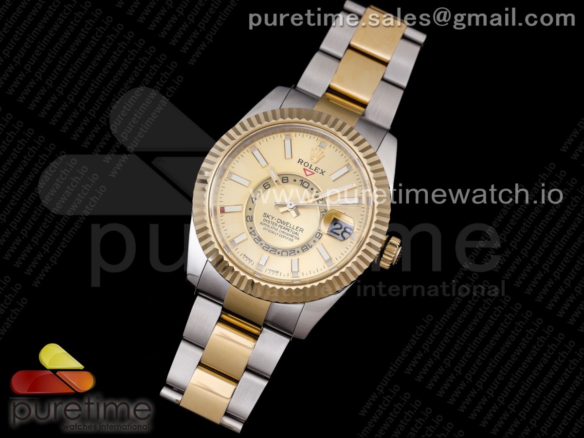 TW공장 롤렉스 스카이드웰러 골드다이얼 콤비 브슬 / Skydweller SS/YG TWF Best Edition YG Dial on SS/YG Bracelet A23J