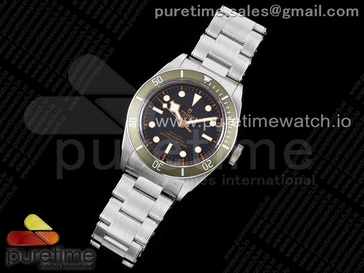 ZF공장 V5 튜더 블랙베이 그린 익스클루시브 투 헤럿 브슬 / Black Bay “Green” Exclusive to Harrods ZF 11 Best Edition on SS Bracelet A2824 V5