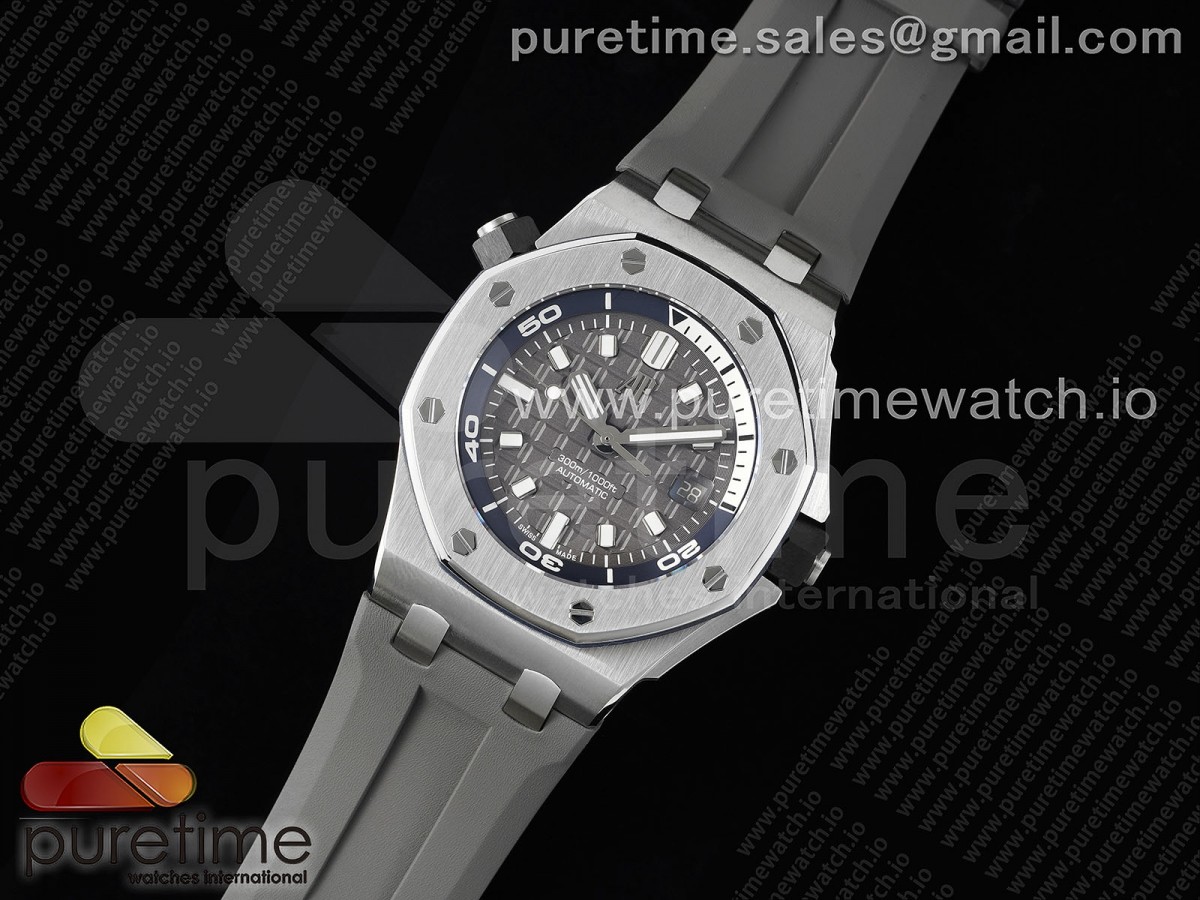 BF공장 오데마피게 로얄오크 오프쇼어 다이버 15720 그레이다이얼 그레이러버 / Royal Oak Offshore Diver 15720 BF Best Edition Gray Dial on Gray Rubber Strap A4308