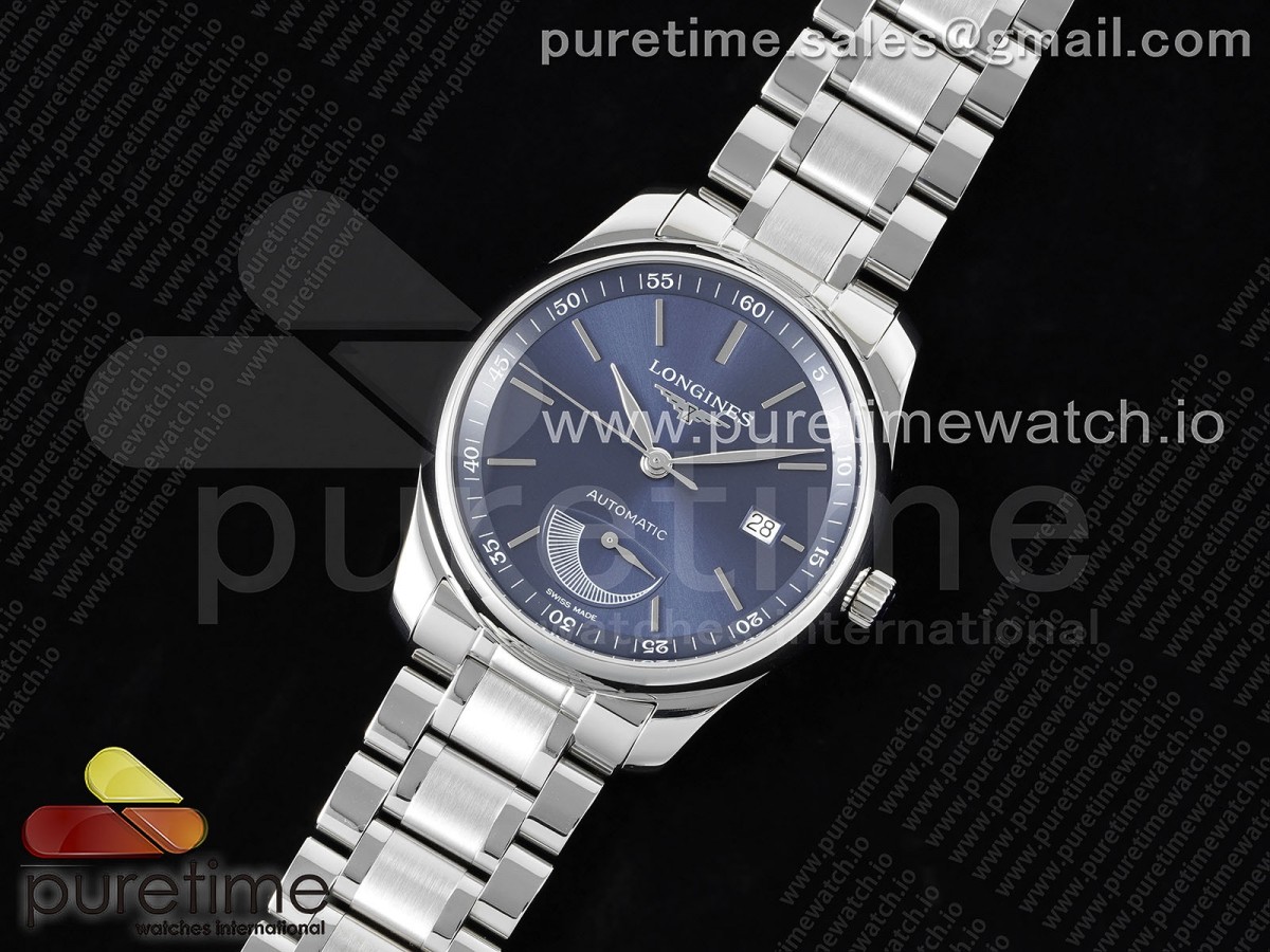 APS공장 론진 마스터 파워리져브 블루바인덱스 브슬 / aster Power Reserve SS APSF 11 Best Edition Blue Dial on SS Bracelet AL602