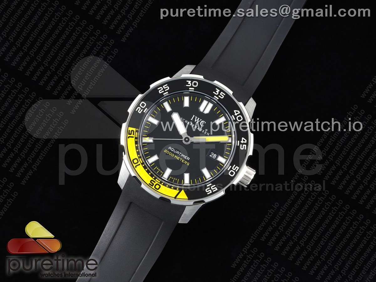 HR공장 IWC 아쿠아타이머 블랙다이얼 러버 / Aquatimer SS IW356802 HRF 11 Best Edition Black Dial on Black Rubber Strap A2892