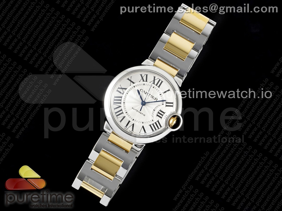 3K공장 까르띠에 발롱블루 36MM 옐로우골드 콤비 화이트다이얼 브슬 / Ballon Bleu 36mm SSYG 3KF 11 Best Edition White Dial on SSYG Bracelet A076