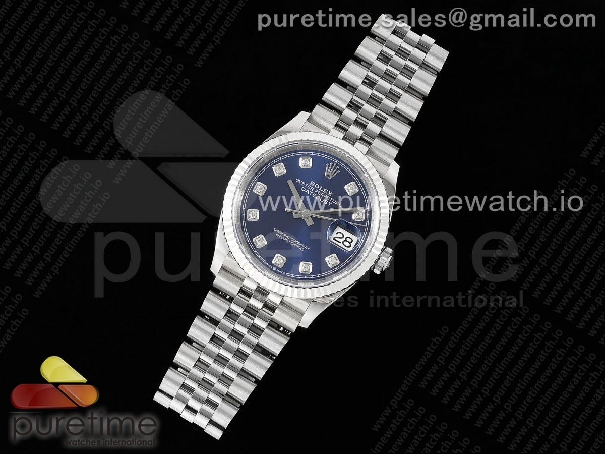VS공장 롤렉스 데이저스트 36MM 블루텐포/DateJust 36 SS 116234 VSF 11 Best Edition 904L Steel Blue Diamonds Dial on Jubilee Bracelet 