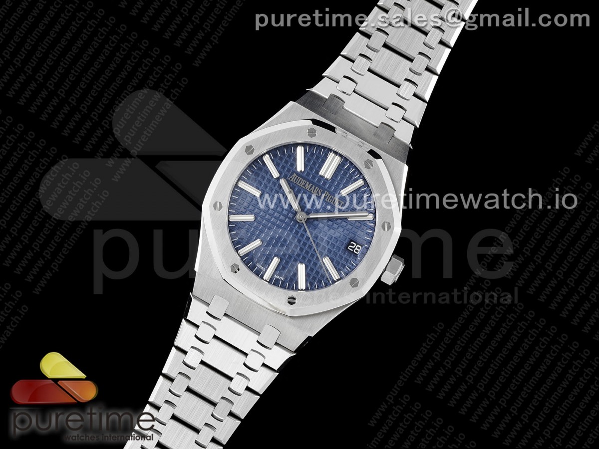 ZF공장 오데마피게 로얄오크 15510 50주년 블루다이얼 Royal Oak 41mm 15510 50th Anniversary SS ZF 11 Best Edition Blue Textured Dial on SS Bracelet A4302