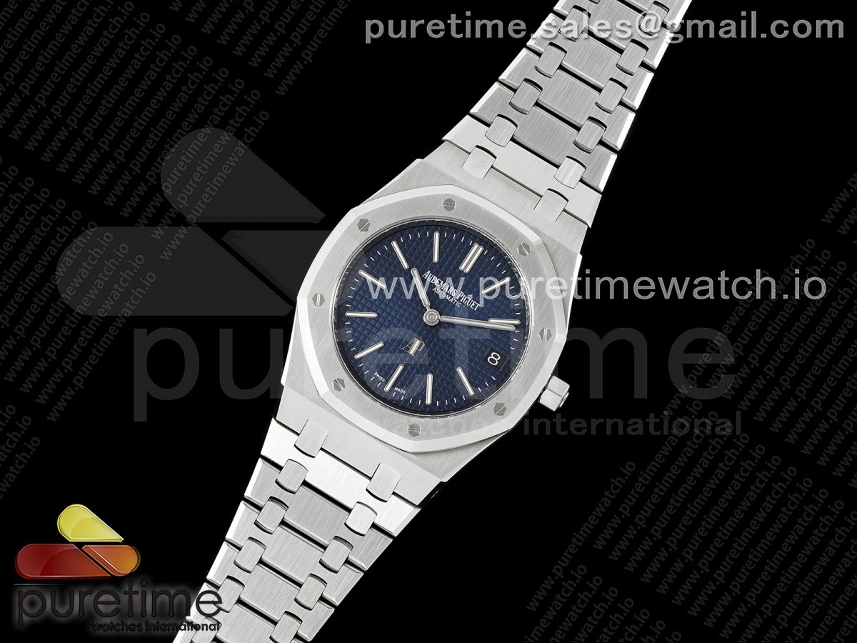 ZF공장 오데마피게 로얄오크 스틸 16202 블루다이얼 Royal Oak 39mm 16202 50th Anniversary SS ZF 11 Best Edition Blue Textured Dial on SS Bracelet A7121