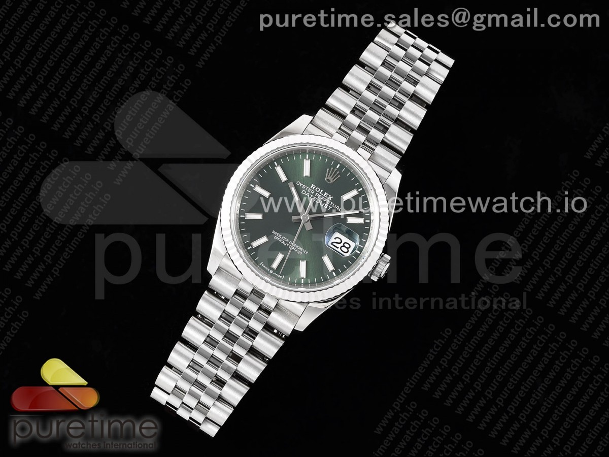 VS공장 롤렉스 데이저스트 36MM 민트그린 3235 신형 DateJust 36 SS 116234 VSF 11 Best Edition 904L Steel Green Sundust Dial on Jubilee Bracelet VS3235