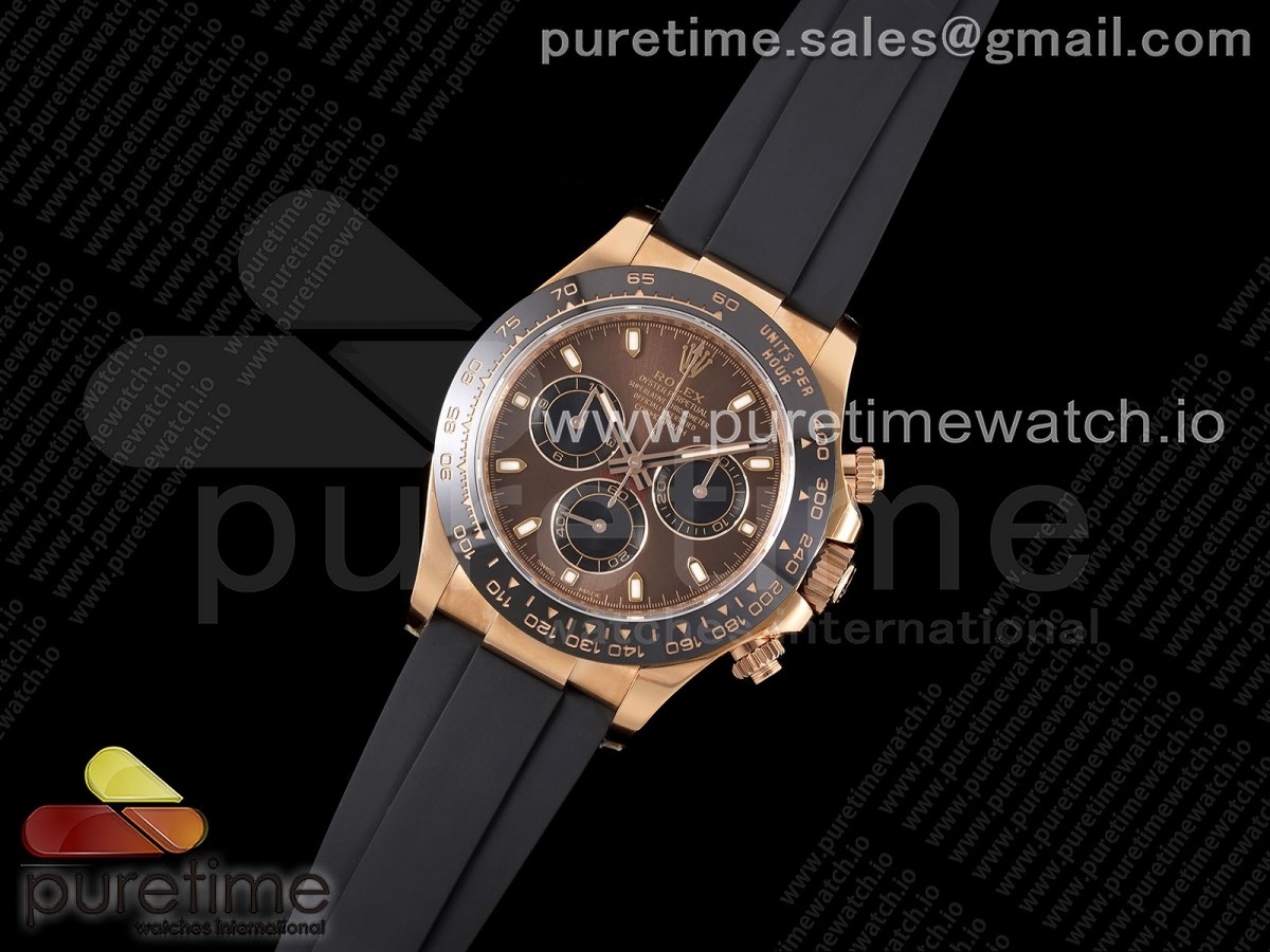 클린공장 롤렉스 데이토나 로즈골드 초코다이얼 Daytona 116515 Clean 11 Best Edition Chocolate Dial Lume Markers on Oysterflex Strap SA4130 V2