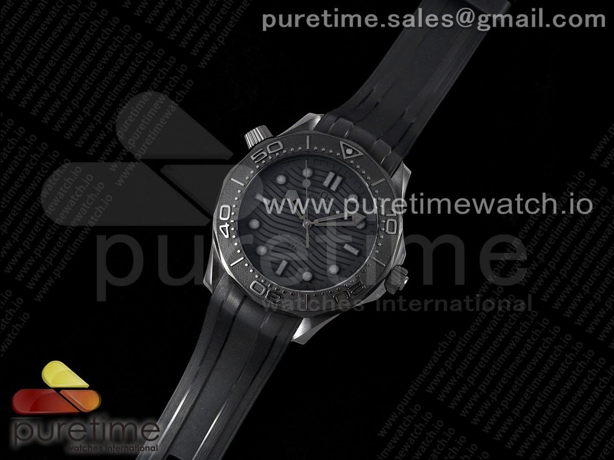 VS공장 Seamaster 300m 43.5mm Black Ceramic VSF 11 Best Edition Black Dial on Black Rubber Strap A8806