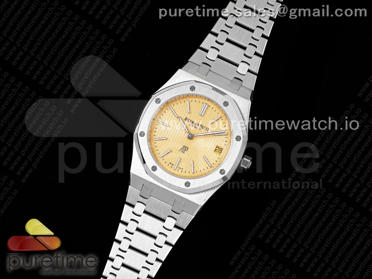 IP공장 로얄오크 15202 39미리 옐로우 다이얼 Royal Oak 39mm 15202 SS IPF 11 Best Edition Yellow Textured Dial on SS Bracelet A2121