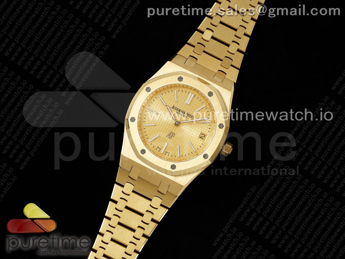 IP공장 로얄오크 15202 39미리 골드다이얼 옐로우골드 Royal Oak 39mm 15202 YG IPF 11 Best Edition YG Textured Dial on YG Bracelet A2121