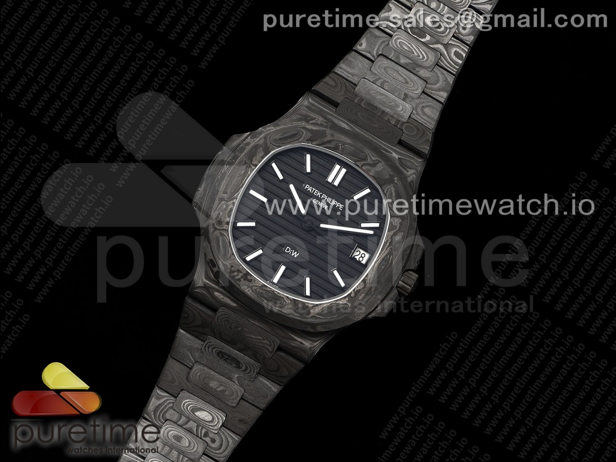 DIW공장 파텍필립 노틸러스 5711 카본 블랙 다이얼  Nautilus 5711 DIW Carbon DIWF 11 Best Edition Black Textured Dial on Carbon Bracelet 324CS