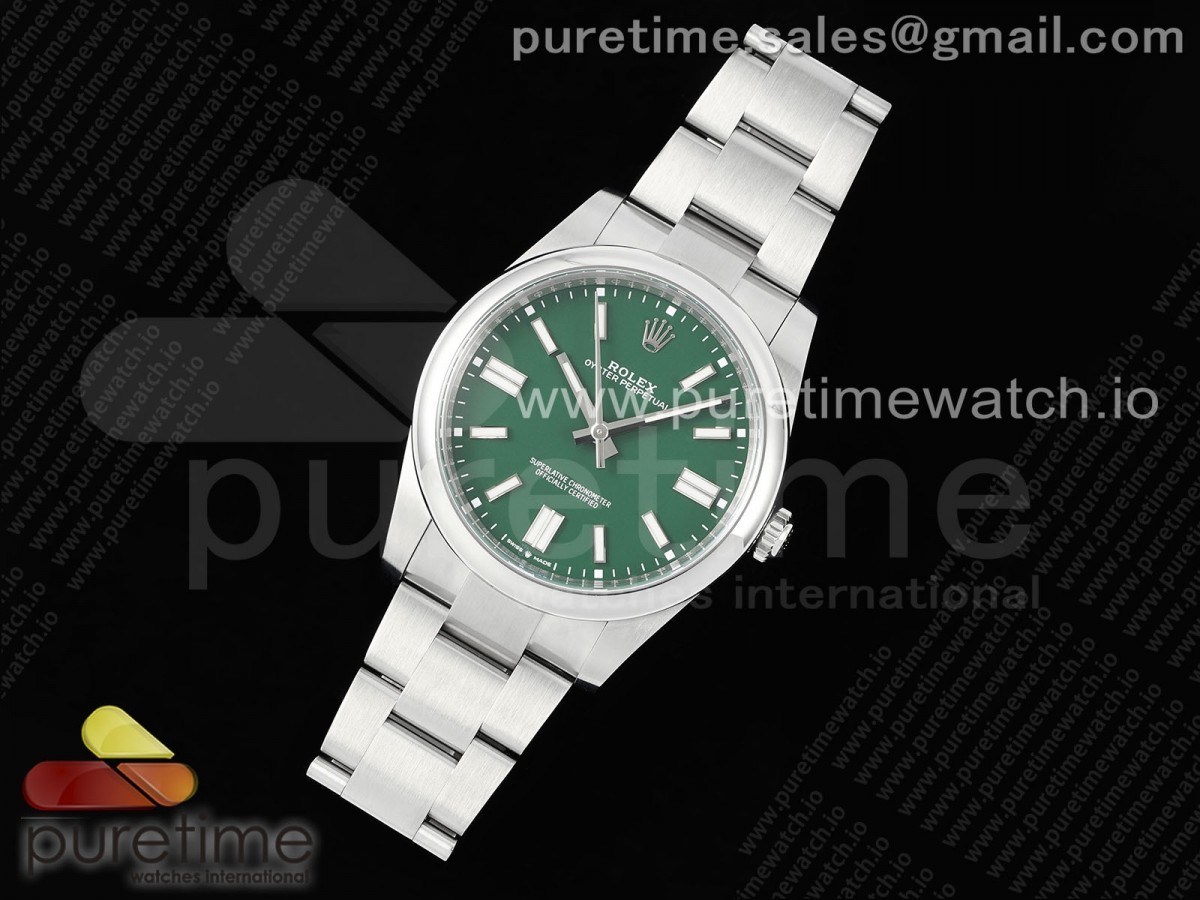 클린공장 롤렉스 오이스터퍼페츄얼 그린 41미리 Oyster Perpetual 124300 41mm Clean 11 Best Edition 904L Steel Green Dial VR3230