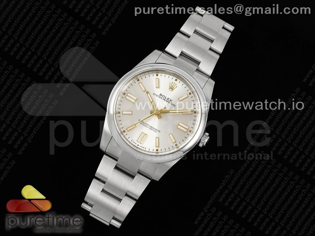 클린공장 롤렉스 오이스터퍼페츄얼 실버 41미리 Oyster Perpetual 124300 41mm Clean 11 Best Edition 904L Steel Silver Dial VR3230