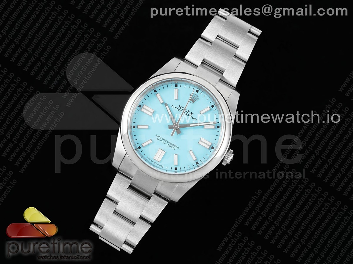 클린공장 롤렉스 오이스터퍼페츄얼 더콰 41미리 Oyster Perpetual 124300 41mm Clean 11 Best Edition 904L Steel Tiffany Blue Dial VR3230