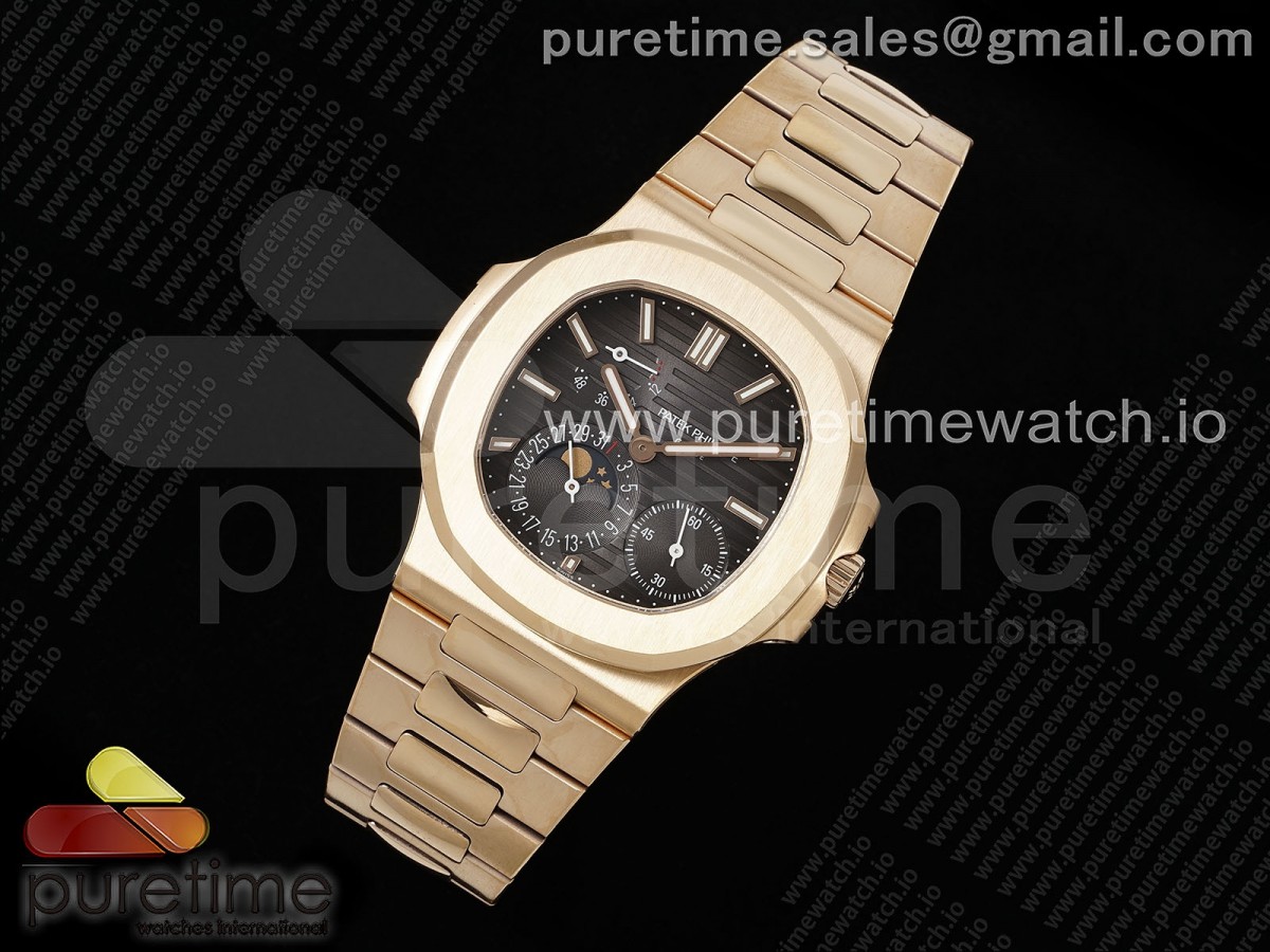 PP공장 파텍필립 노틸러스 5712 V3(최신버전) 골드 Nautilus 5712 SS PPF Nautilus 5712 RG PPF 11 Best Edition Brown Dial on RG Bracelet A240 Super Clone V2