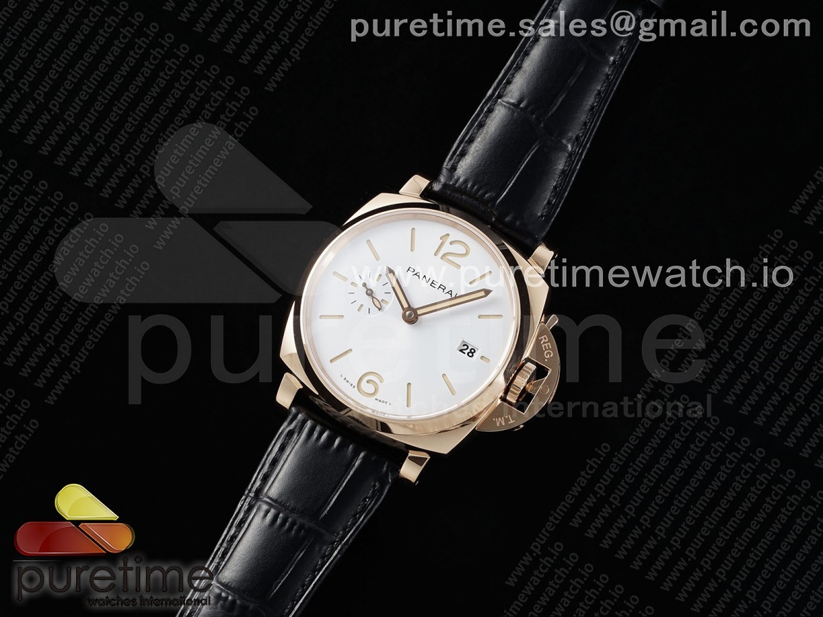 VS공장 파네라이 PAM1336 Luminor Due 42mm VSF Best Edition White Dial on Black Leather Strap P900
