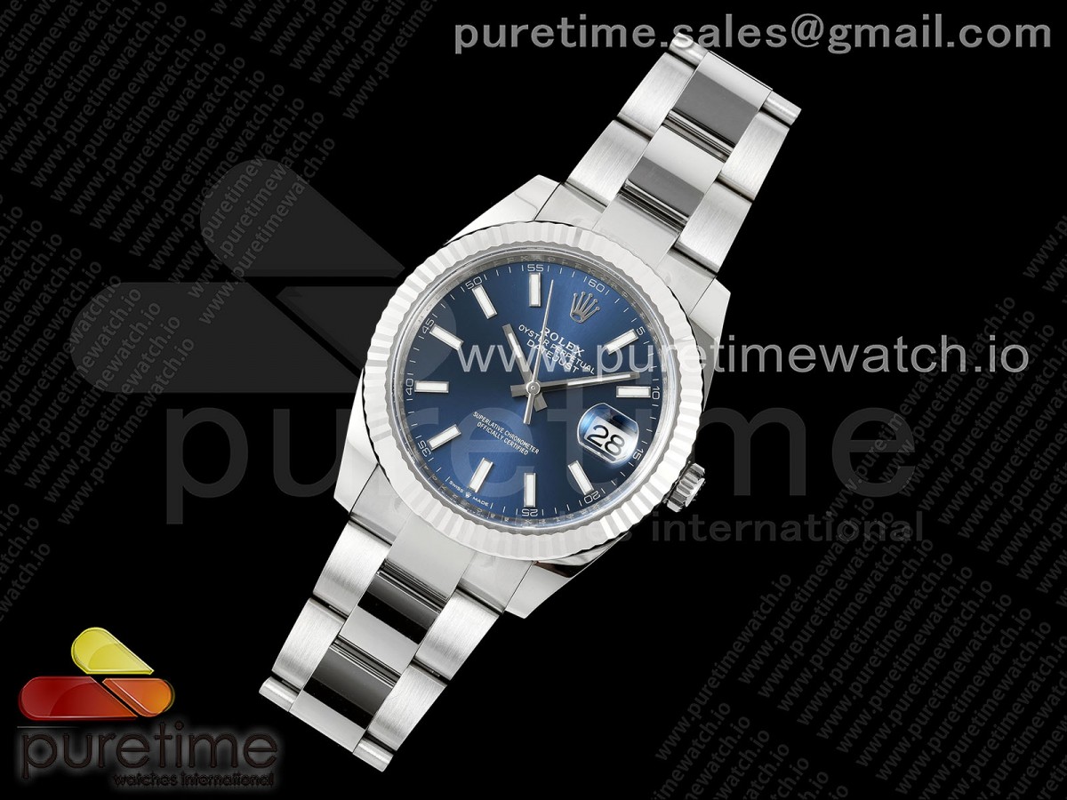 C플러스공장 롤렉스 데이저스트 41미리 DateJust 41 126334 C+F 11 Best Edition 904L Steel Blue Dial on SS Oyster Bracelet VR3235
