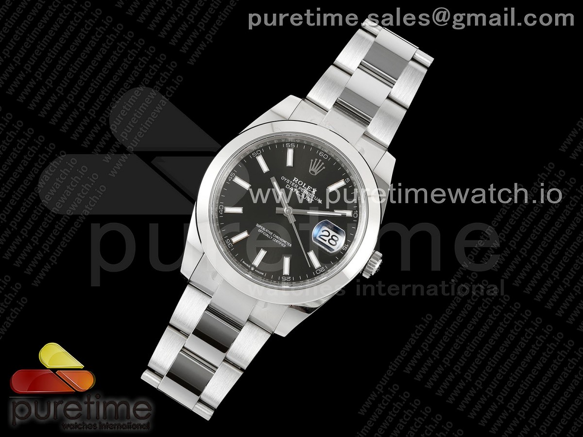 C플러스공장 롤렉스 데이저스트 41미리 DateJust 41 126330 C+F 11 Best Edition 904L Steel Black Dial on SS Oyster Bracelet VR3235