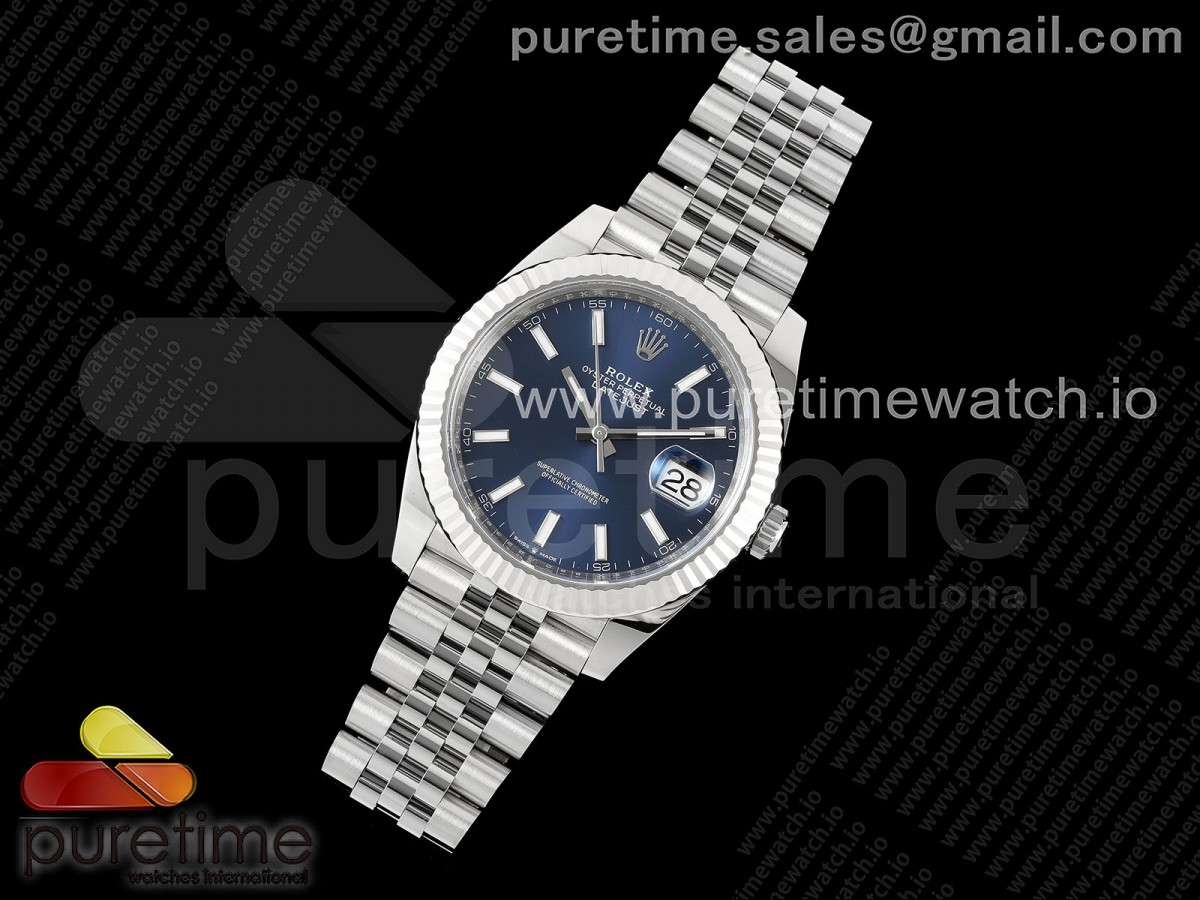 C플러스공장 롤렉스 데이저스트 41미리 DateJust 41 126334 C+F 11 Best Edition 904L Steel Blue Dial on SS Jubilee Bracelet VR3235