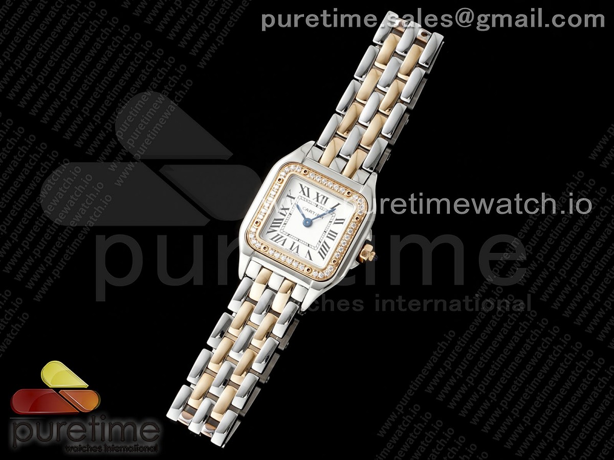 AF공장 까르띠에 팬더 22미리 Panthère Ladies 22mm SSRG AF 11 Best Edition White Dial Diamonds Bezel on SSRG Bracelet Ronda Quartz