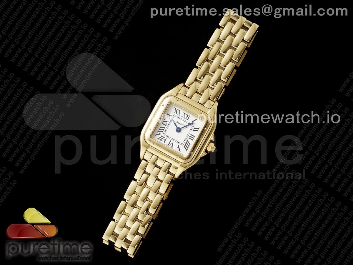 AF공장 까르띠에 팬더 22미리Panthère Ladies 22mm YG AF 11 Best Edition White Dial on YG Bracelet Ronda Quartz
