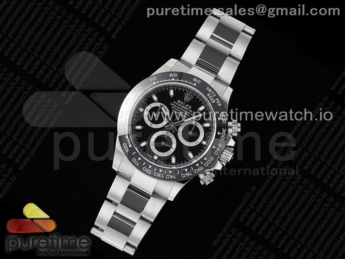 SB공장(VS) 롤렉스 데이토나 세라토나 검판 4130 무브먼트 Daytona 116500 SBF 11 Best Edition 904L Steel Black Dial on SS Braclet SA4130