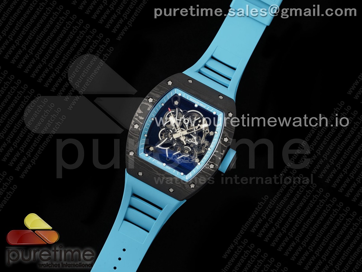 ZF공장 RM055 카본 11 Best Edition Blue Bezel Blue Crown on Rubber Strap RMUL2 Super Clone