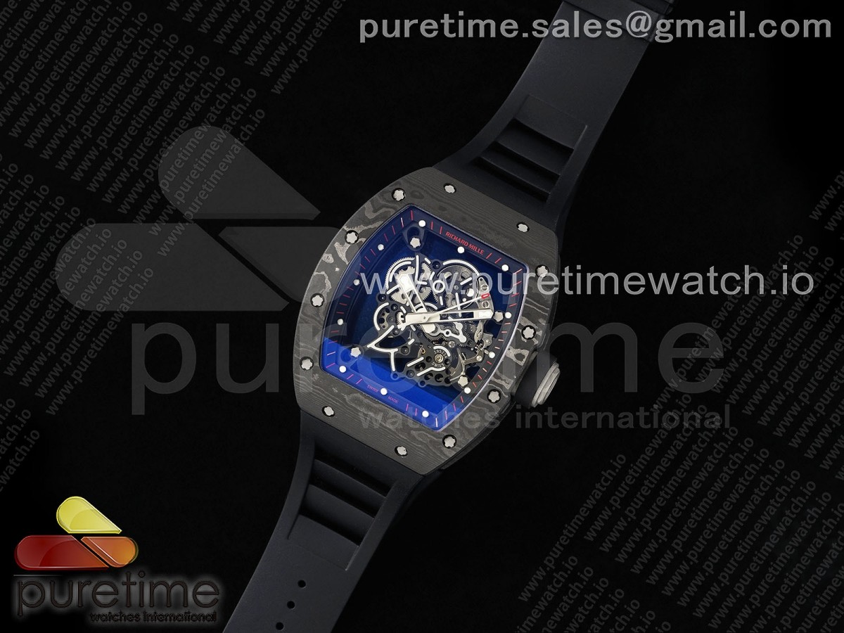 ZF공장 리차드밀RM055 NTPTTi  ZF 11 Best Edition Black Bezel Black Crown on Rubber Strap RMUL2 Super Clone