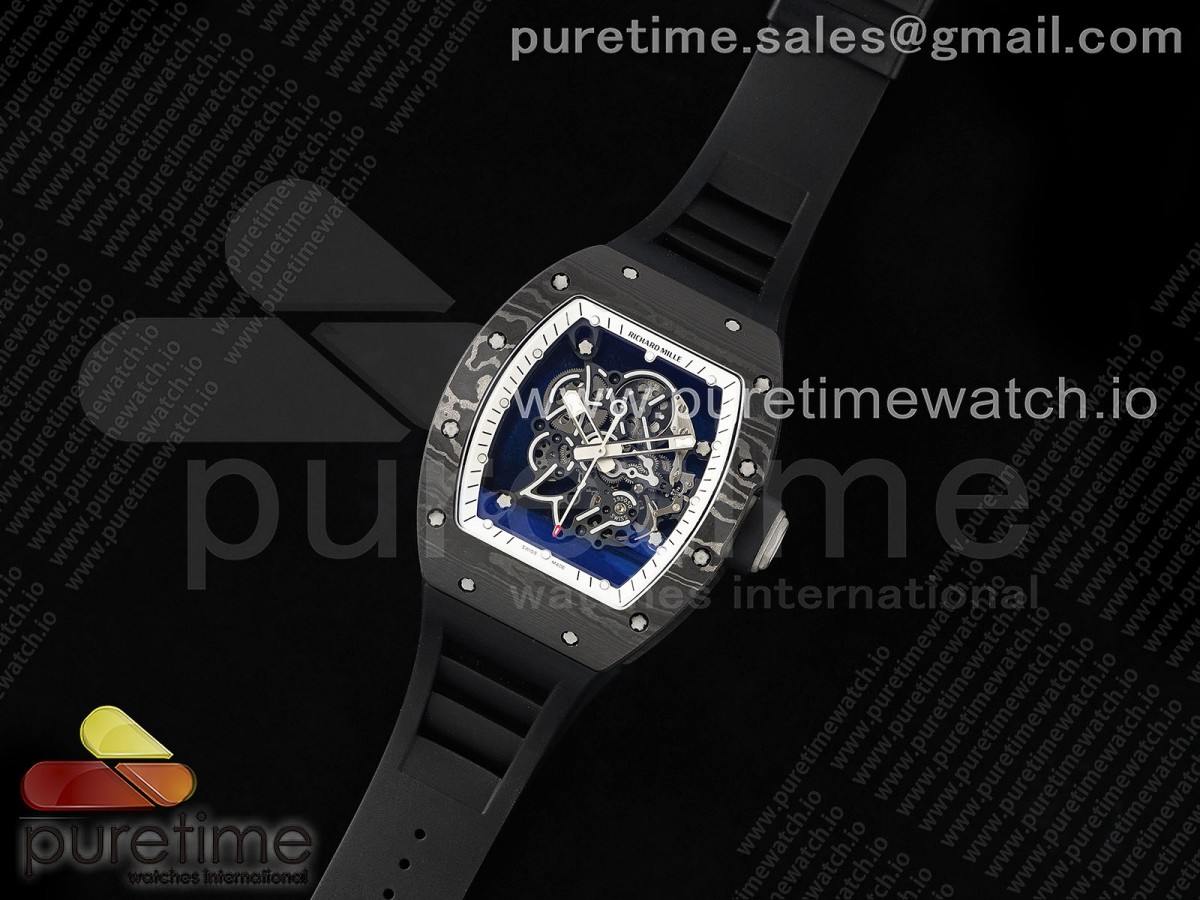 ZF공장 리차드밀 RM055 NTPTTi ZF 11 Best Edition White Bezel Black Crown on Rubber Strap RMUL2 Super Clone