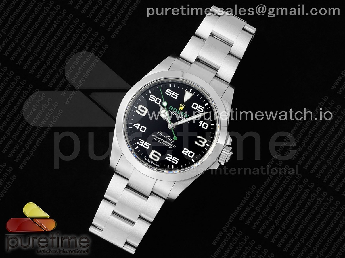 VS공장 롤렉스 에어킹 신형 Air-King 126900 VSF 11 Best Edition 904L Steel Black Dial on SS Bracelet VS3230