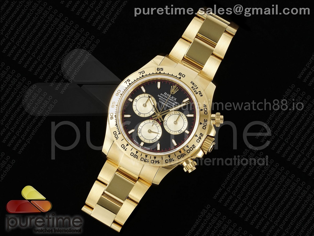 QF공장 롤렉스 데이토나 텅스텐 중량UP (정품무게 재현) Daytona 126508 QF 11 Best Edition BlackYG Dial on YG Braclet SH4131 V6 (Gain Weight)