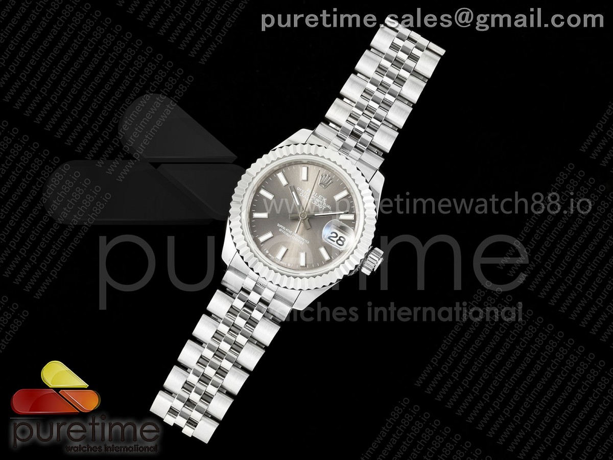 JD공장 롤렉스 데이저스트 28미리 여성용DATEJUST 28 SS JDF 11 BEST EDITION GRAY STICK DIAL ON SS PRESIDENT BRACELET A2671