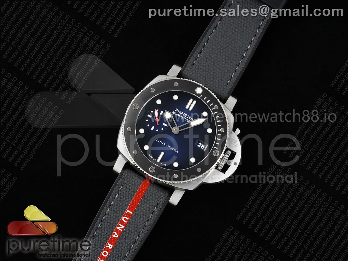 VS공장 파네라이 섭머저블 루나로사 PAM1565 42미리 블루 PAM1565 SUBMERSIBLE LUNA ROSSA 42MM VSF 11 BEST EDITION ON GRAY NYLON STRAP P900