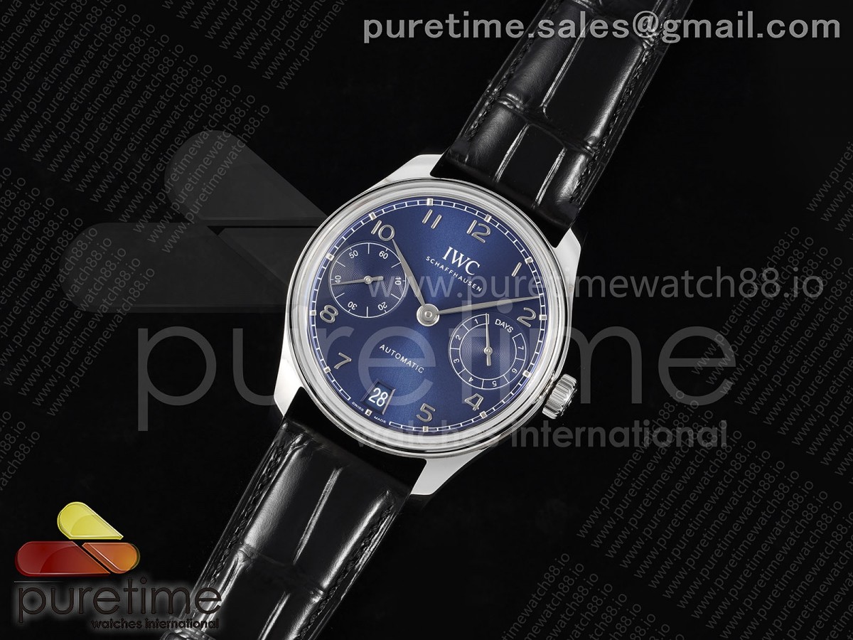 APS공장 IWC 포르투기저 42미리 IW502710 Portugieser Automatic 42mm SS APSF 11 Best Edition Blue Dial on Black Leather Strap A52011