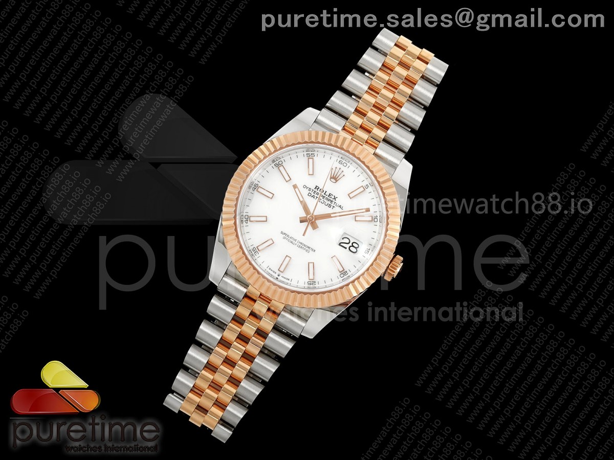 AR공장 텅스텐버전 DateJust 41 126331 SSRG ARF 11 Best Edition 904L Steel White Stick Dial on SSRG Jubilee Bracelet SH3235 (Weighted)