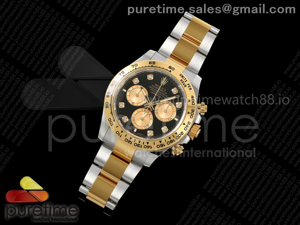 THB공장 Daytona 126503 THBF 11 Best Edition BlackYG Diamonds Dial on SSYG Bracelet SH4131