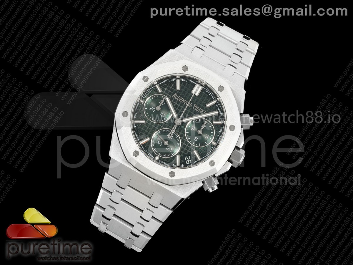 DD공장 오데마피게 26240 로얄오크 크로노 그린 스틸 Royal Oak Chrono 26240 SS DDF 11 Best Edition Green Dial on SS Bracelet DD4401 Super Clone