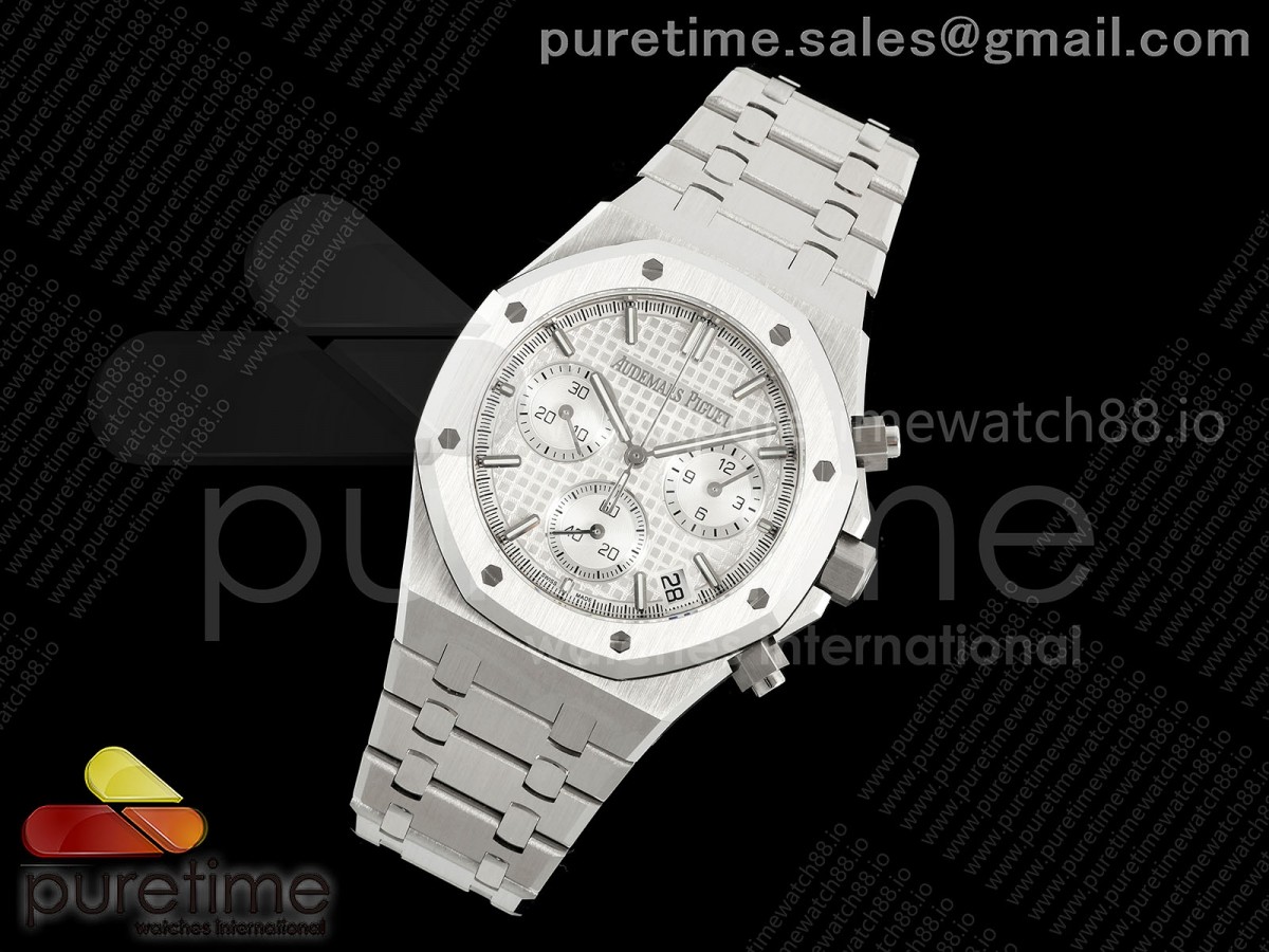 DD공장 오데마피게 26240 로얄오크 크로노 화이트 스틸 Royal Oak Chrono 26240 SS DDF 11 Best Edition Silver Dial on SS Bracelet DD4401 Super Clone