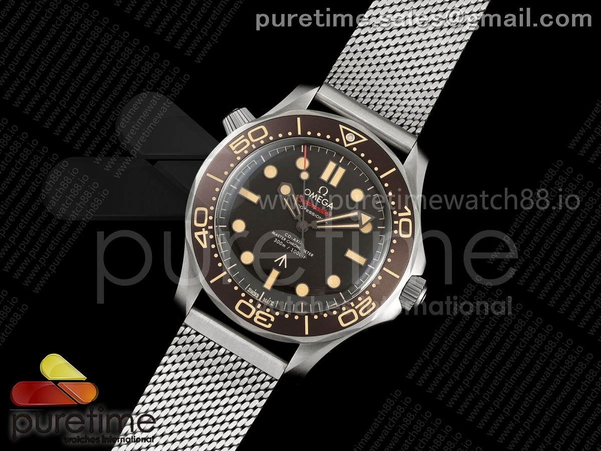 VS공장 오메가 씨마스터300 노타임투다이 NTTD 타타늄메쉬 V7 최신버전 Seamaster 300 No Time to Die Limited Edition VSF 11 Best Edition on Titanium Mesh Bracelet SA8806 Super Clone V7