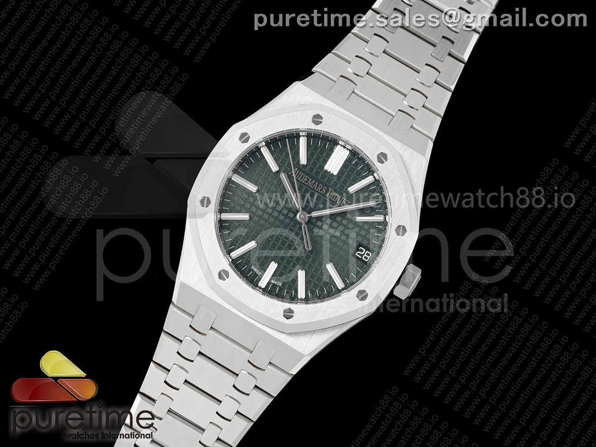 DD공장 오데마피게 로얄오크 15510 그린 스틸 Royal Oak 41mm 15510 SS DDF 11 Best Edition Green Dial on SS Bracelet DD4302 Super Clone
